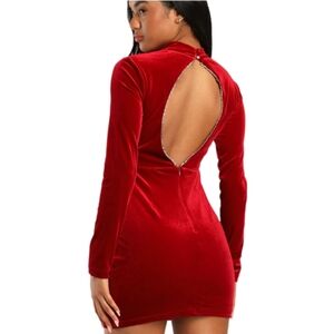 Lula's Red Velvet Mini Cocktail Dress NWT